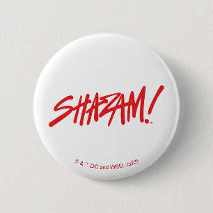 SHAZAM! Fury of the Gods   Red Marker Logo 6 Cm Round Badge