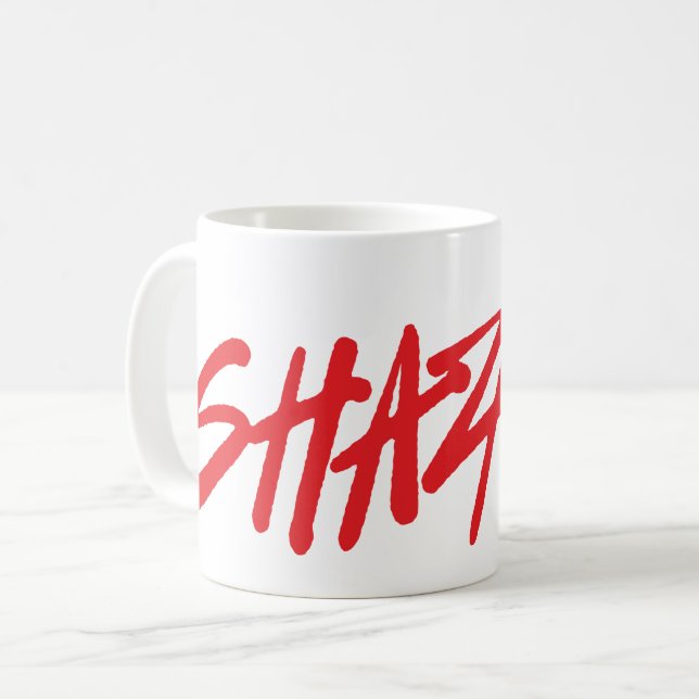 SHAZAM! Fury of the Gods | Red Marker Logo Coffee Mug (Front Left)