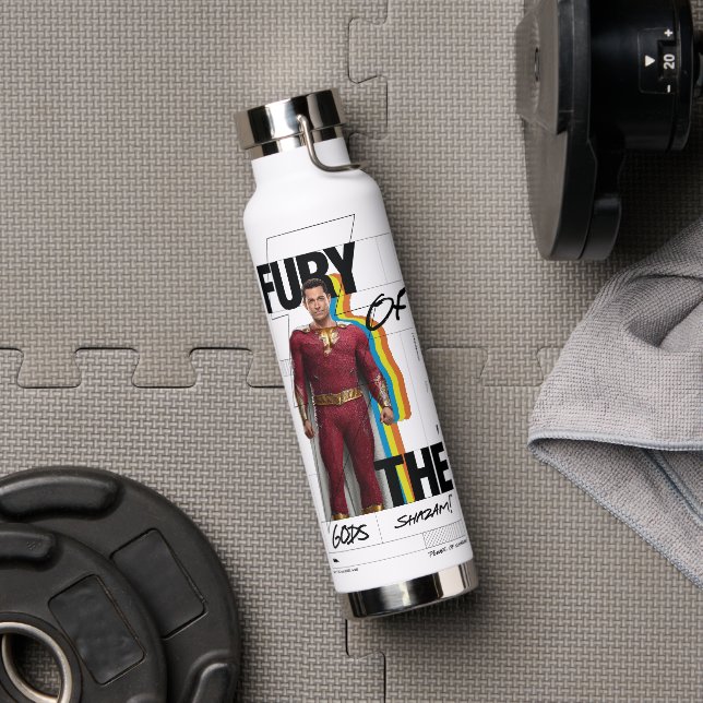 SHAZAM! Fury of the Gods | Retro Album Style Art Water Bottle (Gym)