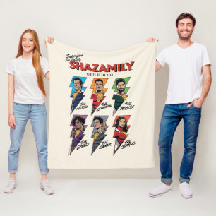 SHAZAM! Fury of the Gods SHAZAMily Comic Bolts Fleece Blanket