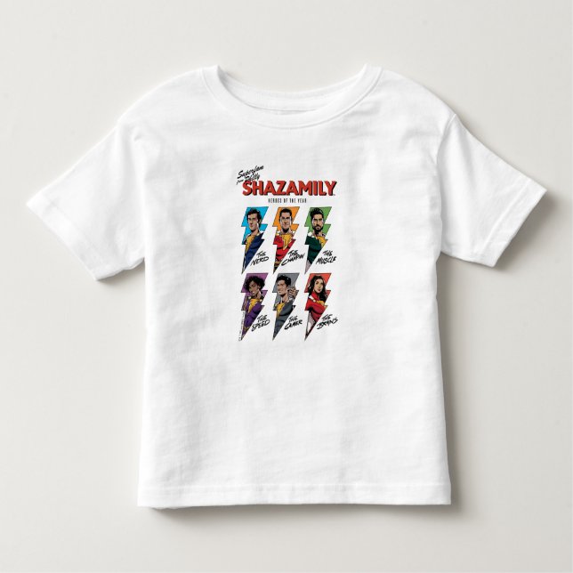 SHAZAM! Fury of the Gods | SHAZAMily Comic Bolts Toddler T-Shirt (Front)