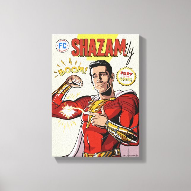SHAZAM! Fury of the Gods | SHAZAMily Comic Cover Canvas Print (Front)
