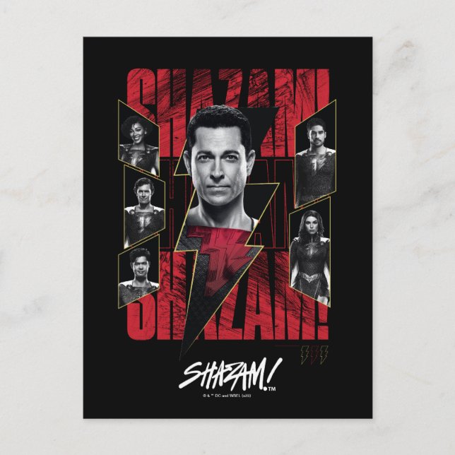 SHAZAM! Fury of the Gods | SHAZAMily Group Postcard (Front)