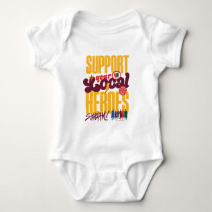 SHAZAM! Fury of the Gods   Support Local Heroes Baby Bodysuit