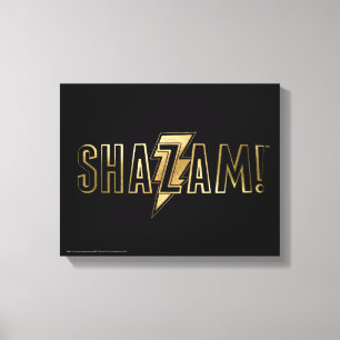 SHAZAM! Gold Logo Canvas Print
