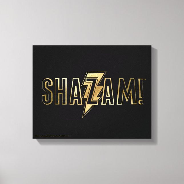 SHAZAM! | Gold Logo Canvas Print (Front)