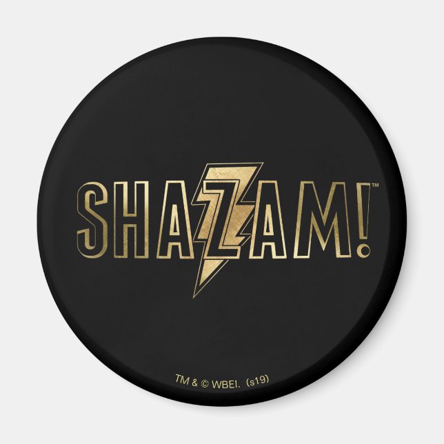SHAZAM! | Gold Logo Magnet (Front)