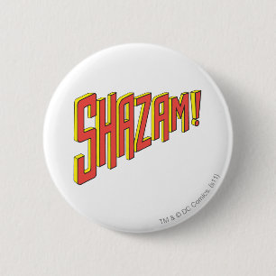 Shazam Logo Red/Yellow 6 Cm Round Badge