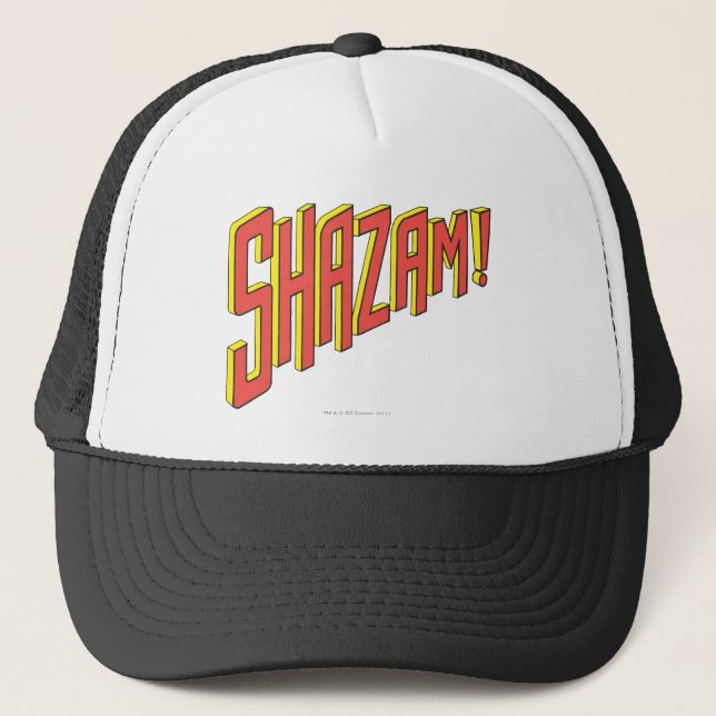 Shazam Logo Red/Yellow Trucker Hat (Front)