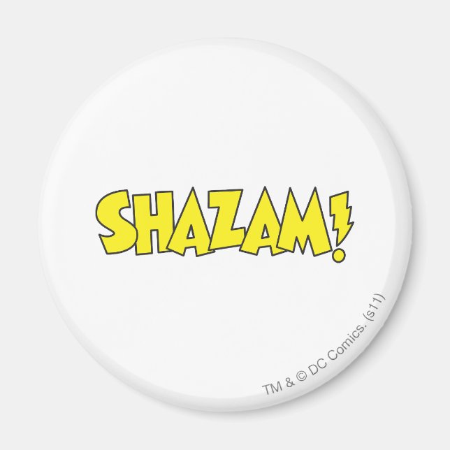Shazam Logo Yellow Magnet (Front)