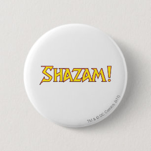Shazam Logo Yellow/Red 6 Cm Round Badge