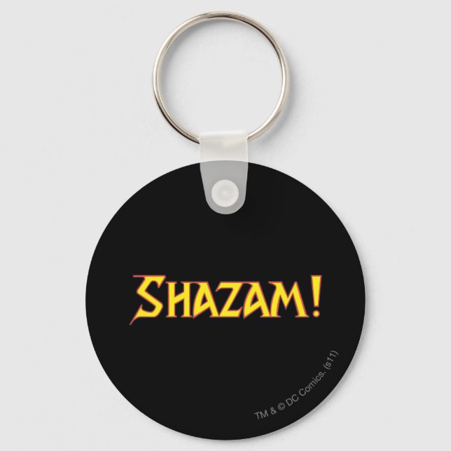 Shazam Logo Yellow/Red Key Ring (Front)