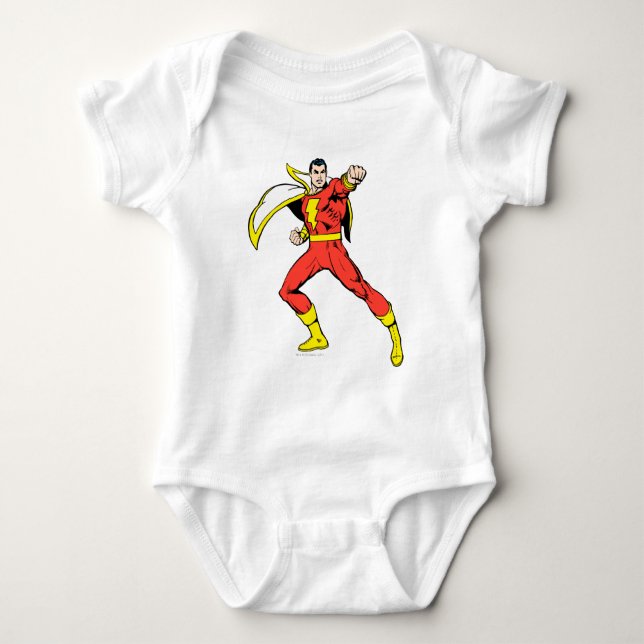 Shazam Ready to Fight Baby Bodysuit (Front)