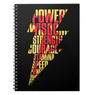SHAZAM!   Shazam Abilities Lightning Graphic Notebook