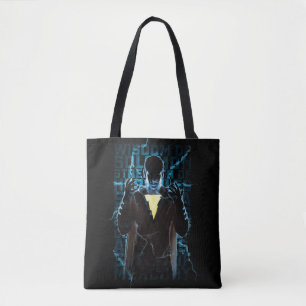 SHAZAM! Shazam & Abilities Lightning Typography Tote Bag