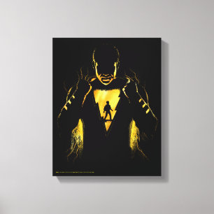 SHAZAM!   Shazam and Billy Lightning Silhouette Canvas Print