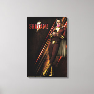 SHAZAM!   Shazam Blowing Bubble Gum Canvas Print