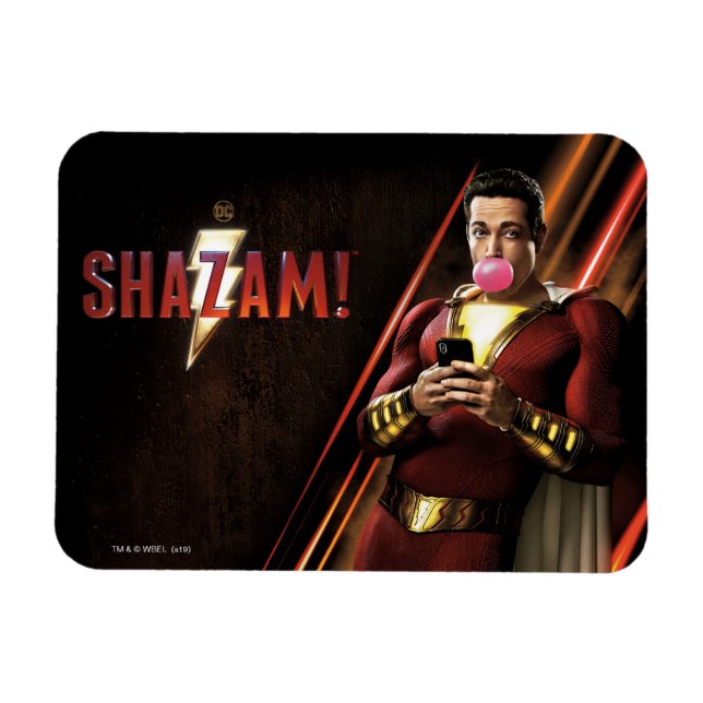 SHAZAM! | Shazam Blowing Bubble Gum Magnet (Horizontal)