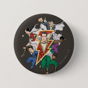 SHAZAM! Shazam Family Graphic 6 Cm Round Badge