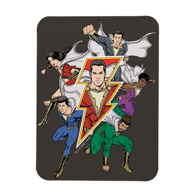 SHAZAM! | Shazam Family Graphic Magnet (Vertical)