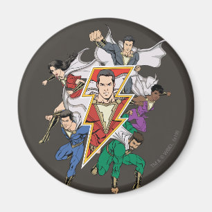SHAZAM!   Shazam Family Graphic Magnet
