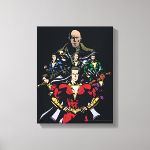 SHAZAM! Shazam Family Vs. Dr. Sivana Canvas Print
