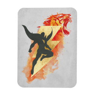 SHAZAM!   Shazam Tiger & Lightning Graphic Magnet