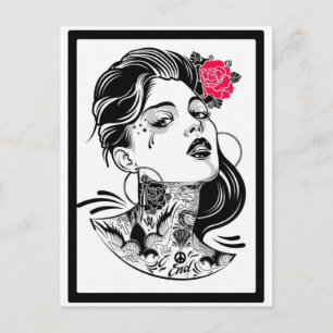 SHE AWAITS DREAMS POSTCARD