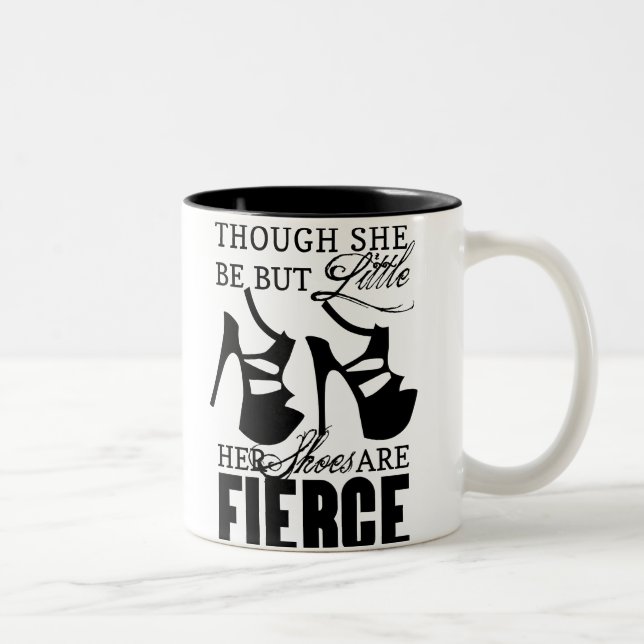 She Be But Little/Fierce Shoes Two-Tone Coffee Mug (Right)