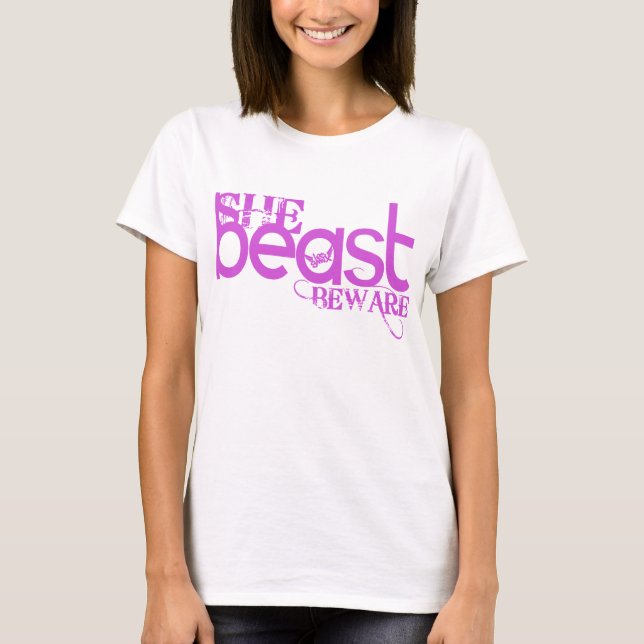 She Beast Pink Long Sleeve T-Shirt (Front)