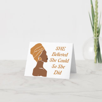 She Believed Black Woman Blank Note Cards