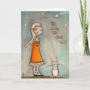 She Believed in Wishing Stars - Greeting Card