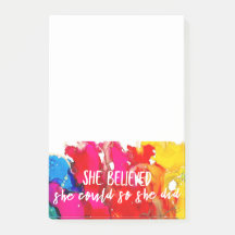 She Believed Lovitude Post It Notes