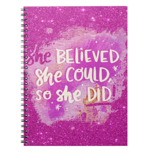 She believed notebook (Front)