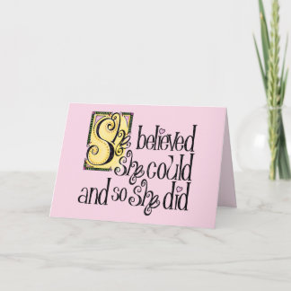 She Believed She Could and So She Did Graduation Card