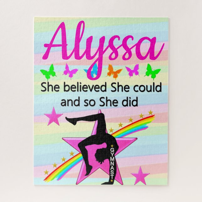 SHE BELIEVED SHE COULD GYMNAST DESIGN JIGSAW PUZZLE (Vertical)