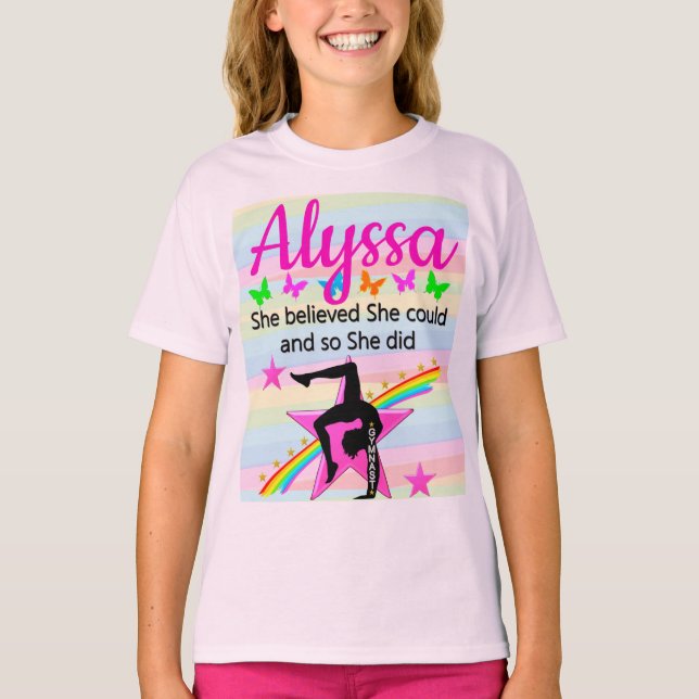 SHE BELIEVED SHE COULD GYMNAST DESIGN T-Shirt (Front)