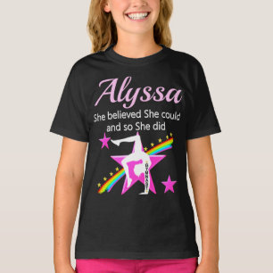SHE BELIEVED SHE COULD PERSONALIZE GYMNAST T SHIRT