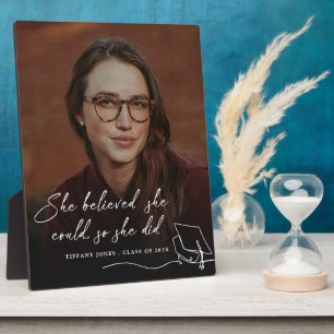 She Believed She Could Photo Graduation Plaque