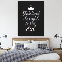 She Believed She Could, So She Did