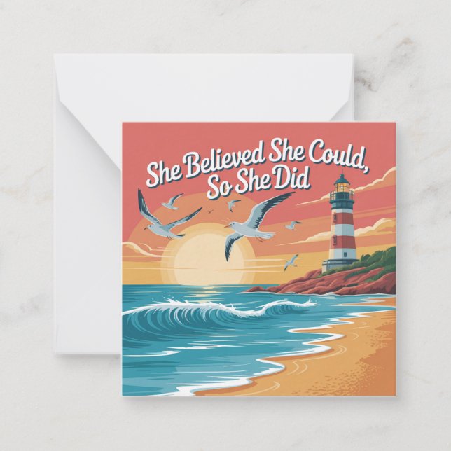 She Believed She Could, So She Did Card (Front)