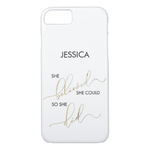 She Believed She Could So She Did Customise Name Case-Mate iPhone Case