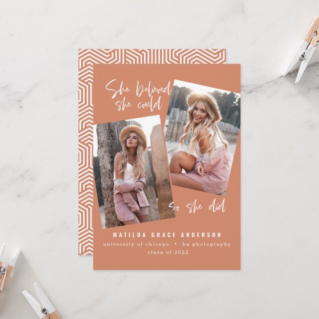 She believed she could so she did graduation (Front/Back In Situ)