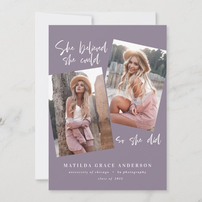 She believed she could so she did graduation (Front)