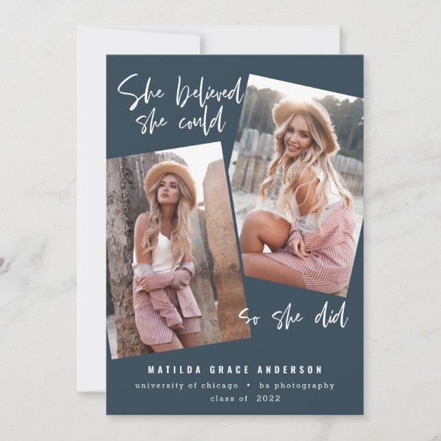 She believed she could so she did graduation (Front)