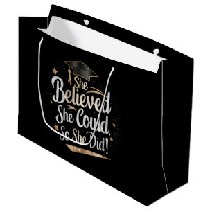 She Believed She Could So She Did Graduation Large Gift Bag