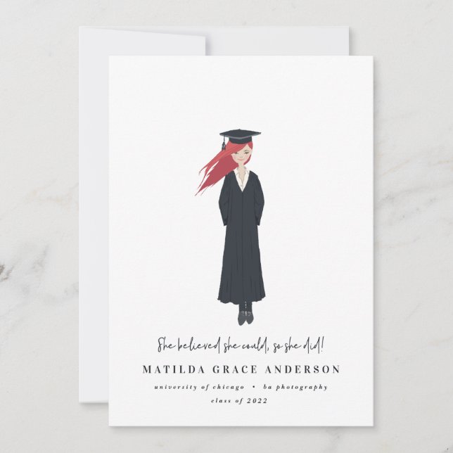 She believed she could so she did graduation party (Front)