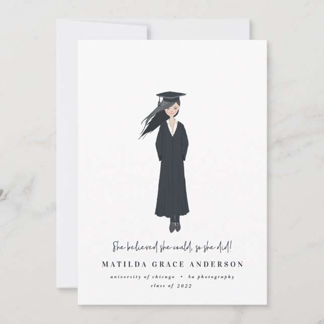 She believed she could so she did graduation party (Front)