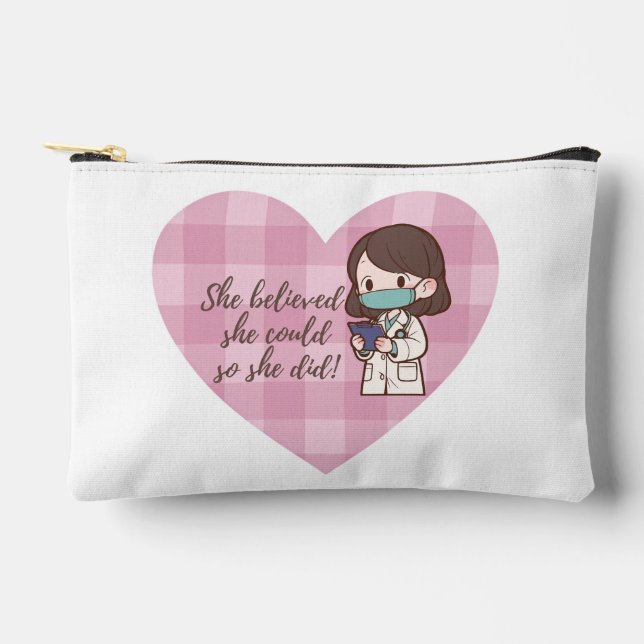She Believed She Could So She Did - makeup bag (Front)