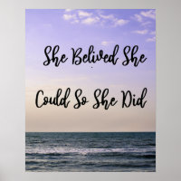 She Believed She Could So She Did Ocean Motivation